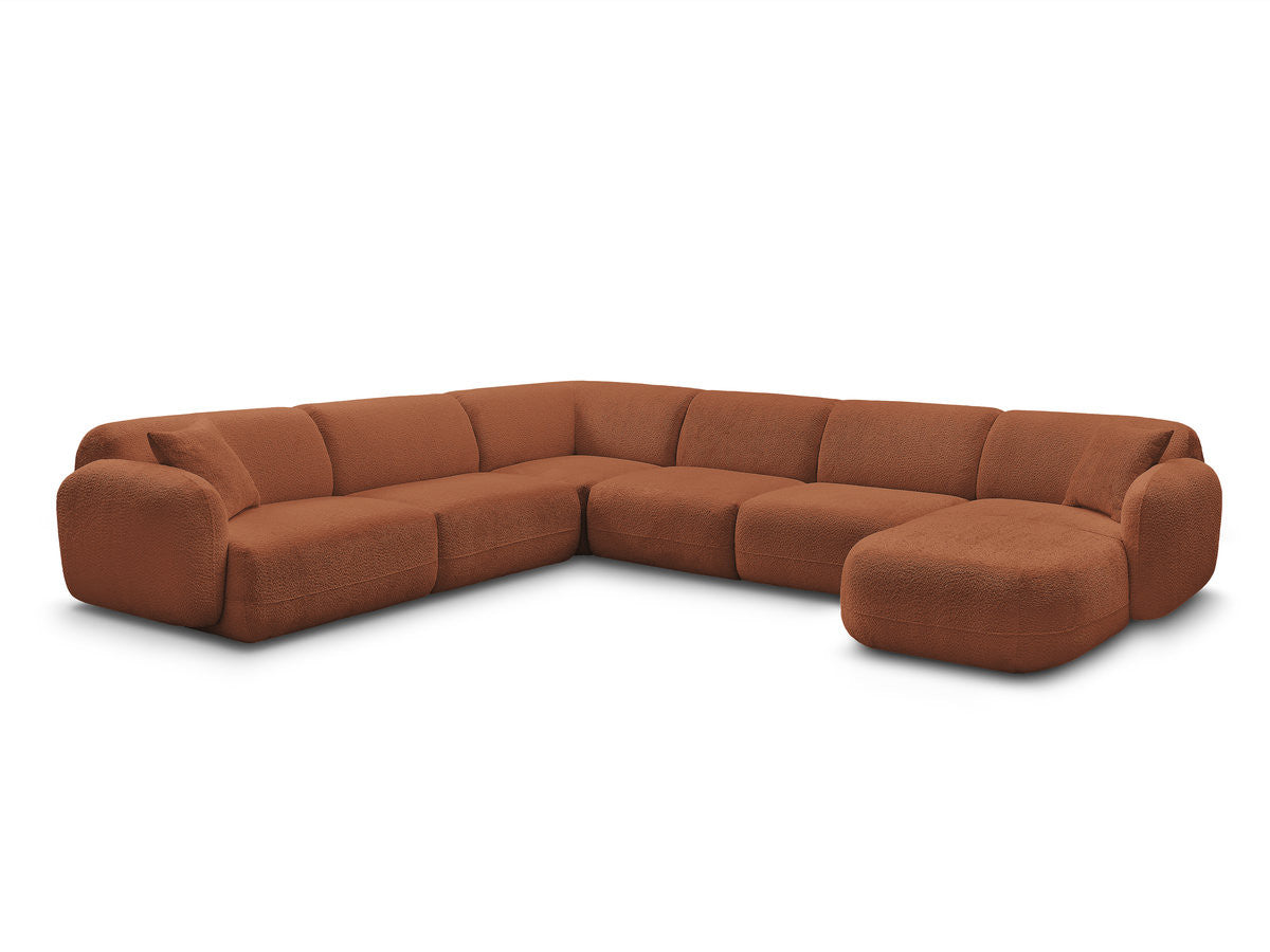 U-sofa modulær ANDA med 1 sjeselong, 2 sittemoduler og 1 liten hjørne