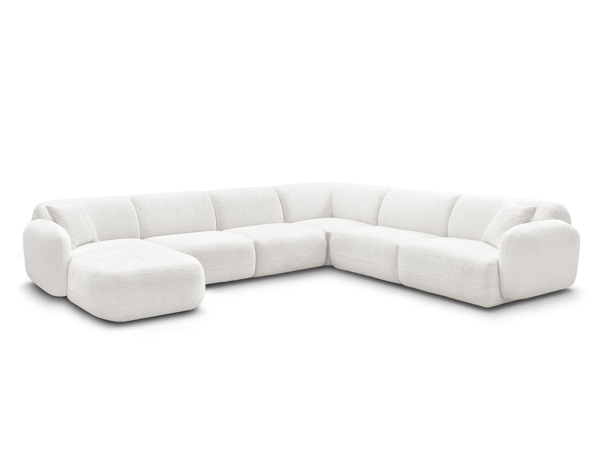 U-sofa modulær ANDA med 1 sjeselong, 2 sittemoduler og 1 liten hjørne