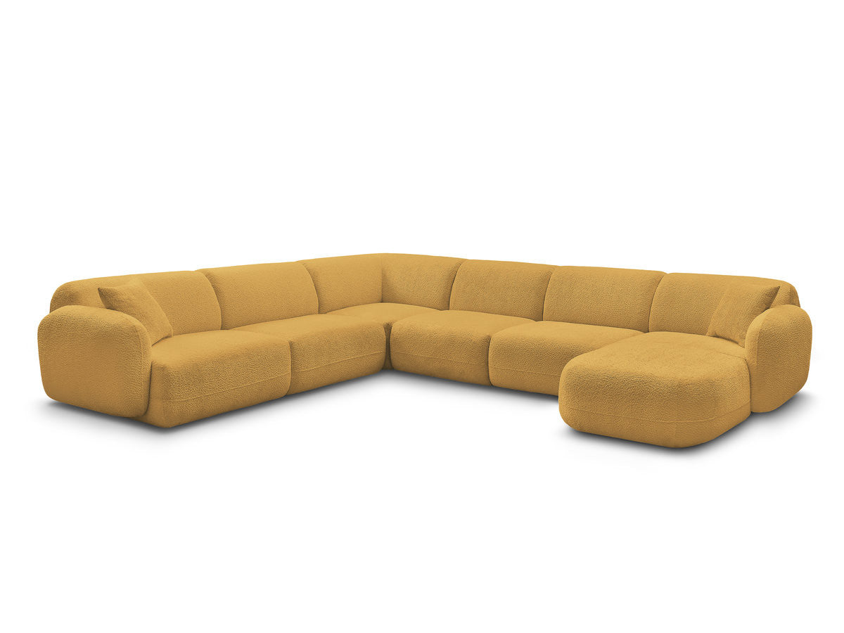 U-sofa modulær ANDA med 1 sjeselong, 2 sittemoduler og 1 liten hjørne