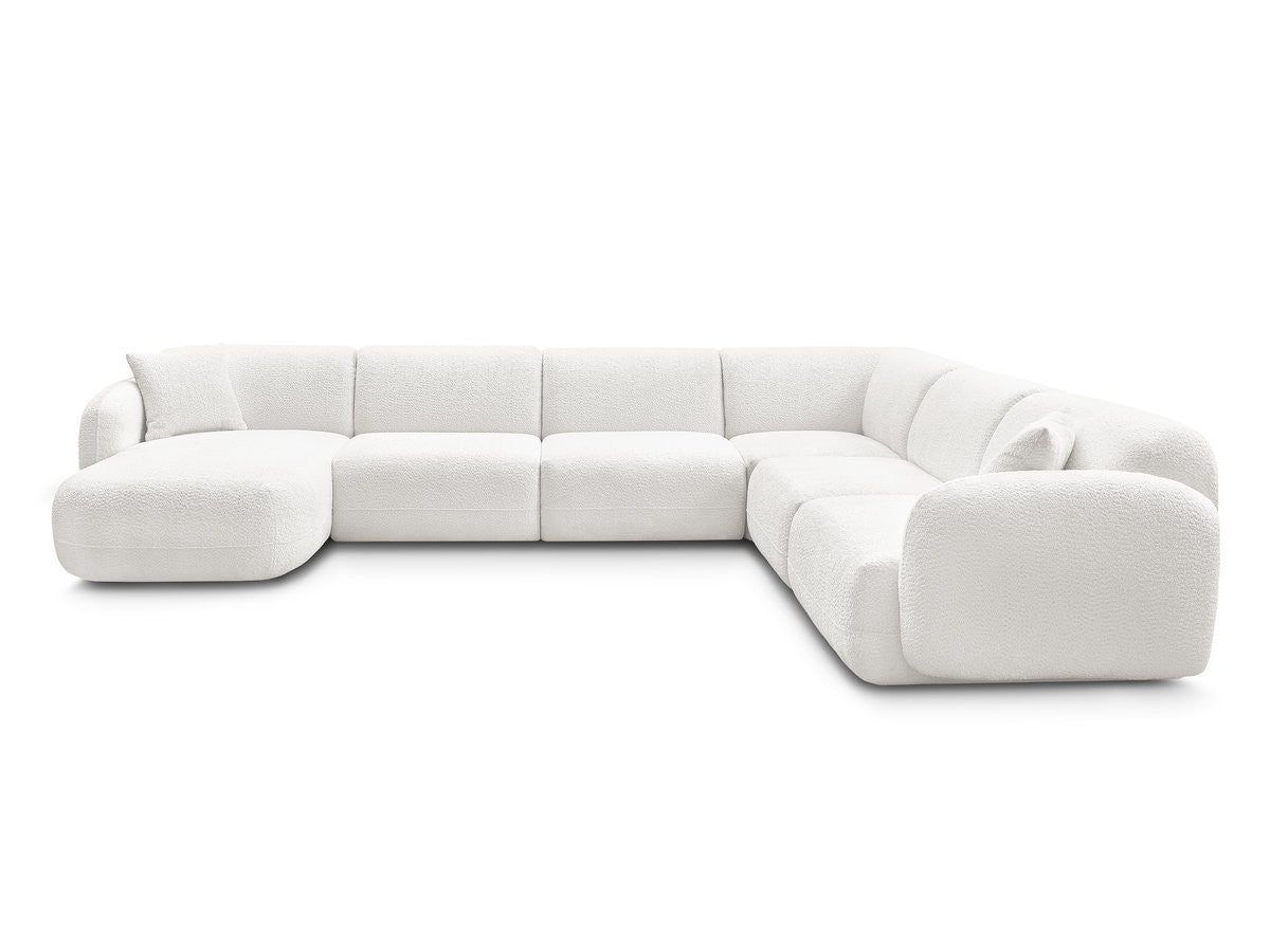 U-sofa modulær ANDA med 1 sjeselong, 2 sittemoduler og 1 liten hjørne