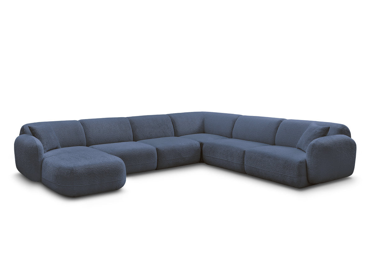 U-sofa modulær ANDA med 1 sjeselong, 2 sittemoduler og 1 liten hjørne