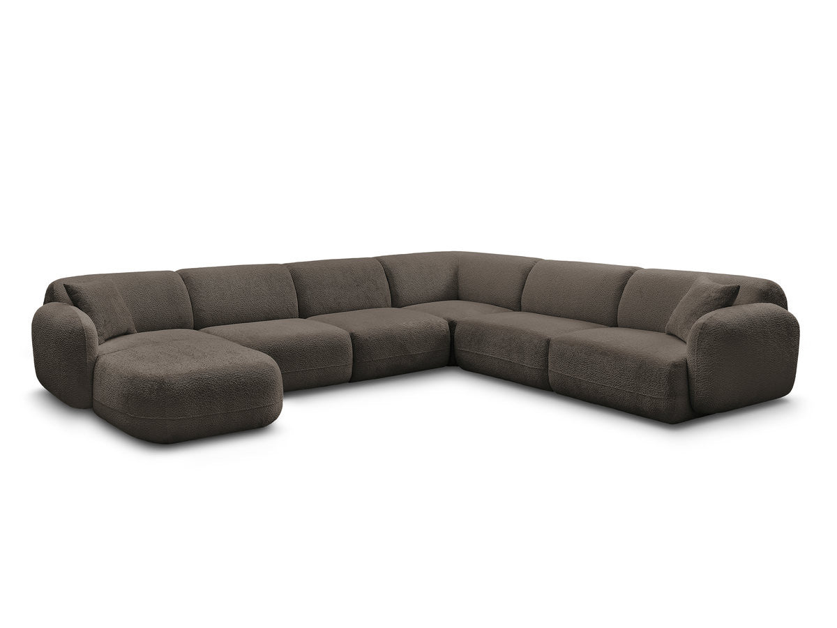 U-sofa modulær ANDA med 1 sjeselong, 2 sittemoduler og 1 liten hjørne