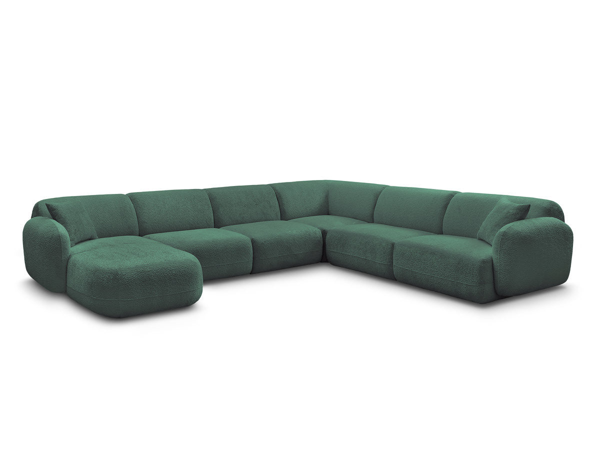 U-sofa modulær ANDA med 1 sjeselong, 2 sittemoduler og 1 liten hjørne