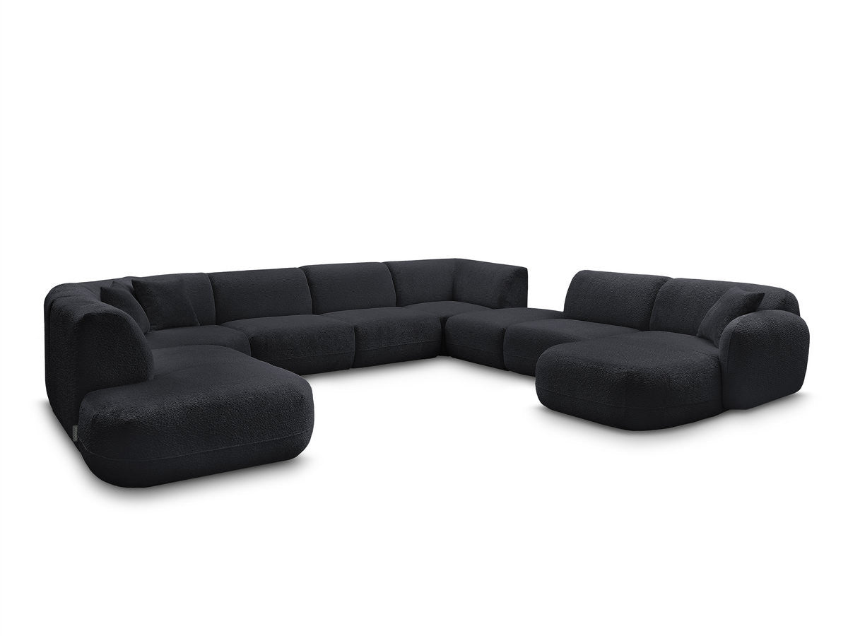 U-sofa modulær ANDA med 3 sittemoduler, 1 sjeselong, 2 hjørner og 1 puff
