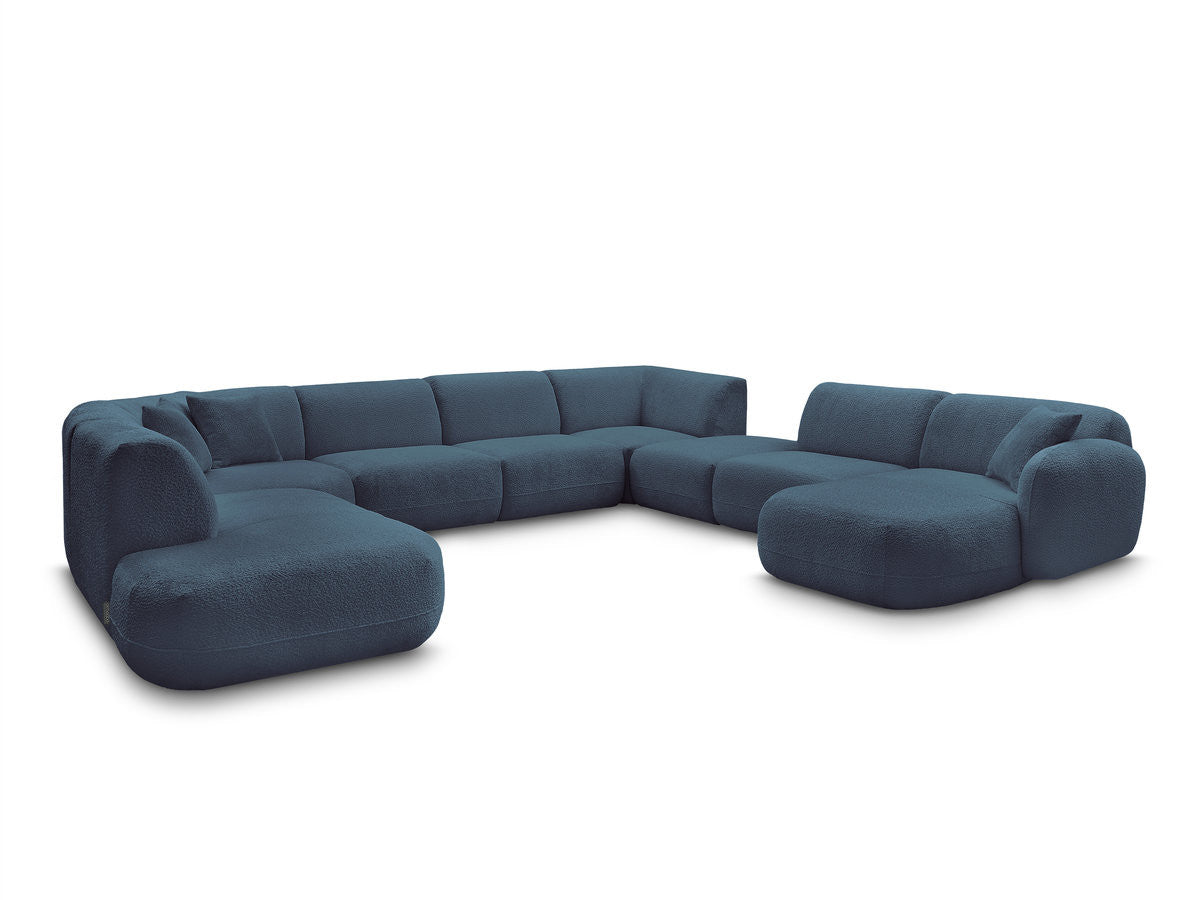 U-sofa modulær ANDA med 3 sittemoduler, 1 sjeselong, 2 hjørner og 1 puff