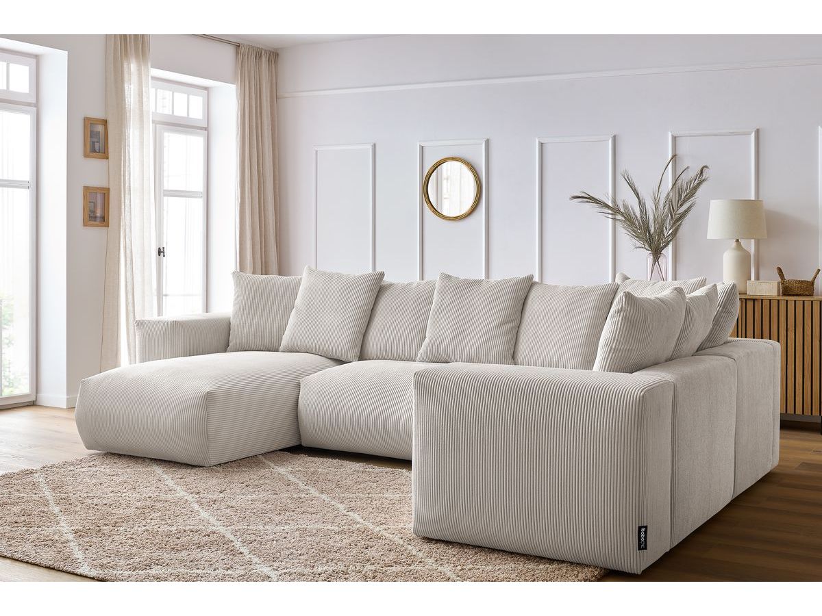 U-sofa modulær VOLTAIRE 1 sjeselong, 1 sittemodul 2-seter, 1 hjørne, 1 sittemodul 1-seter