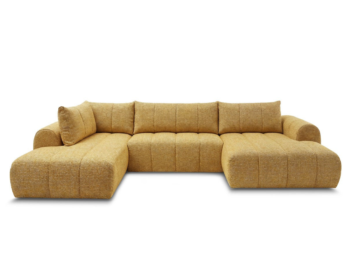 U-sofa NESTY i melert stoff