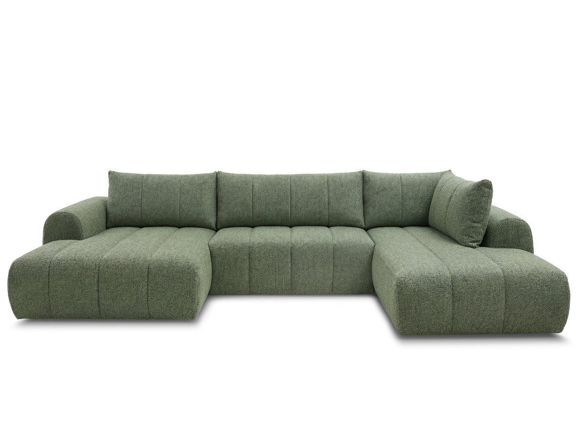 U-sofa NESTY i melert stoff