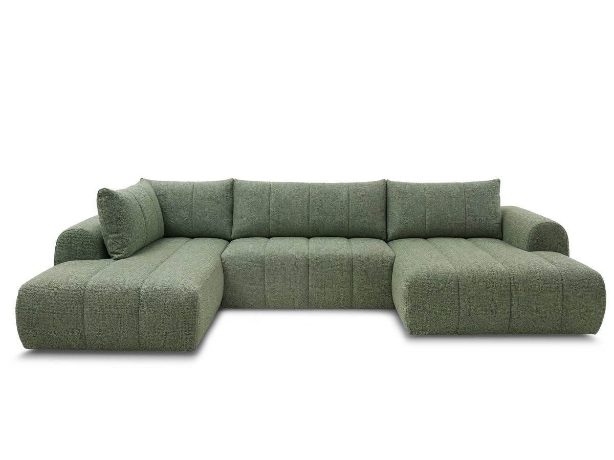 U-sofa NESTY i melert stoff