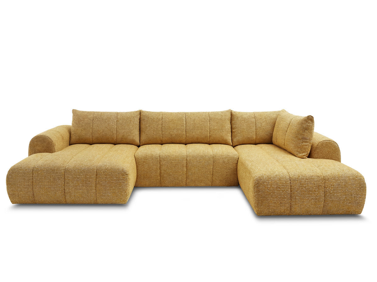 U-sofa NESTY i melert stoff