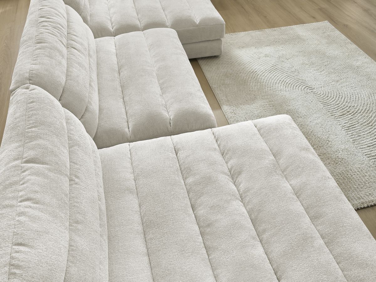 U-sofa SIERRA i teksturert stoff