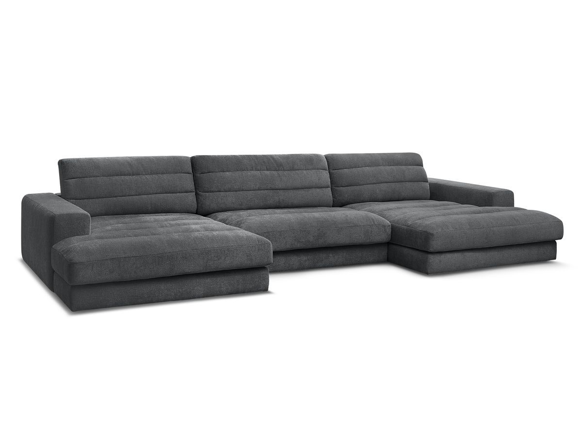 U-sofa SIERRA i teksturert stoff