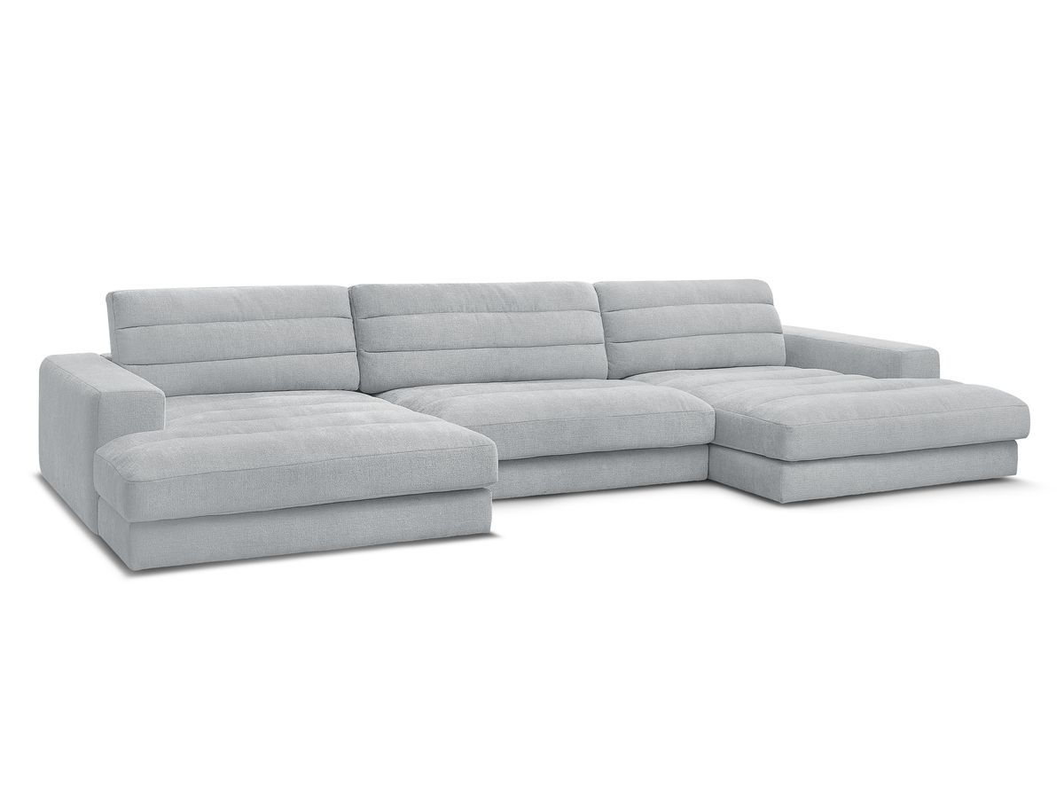 U-sofa SIERRA i teksturert stoff
