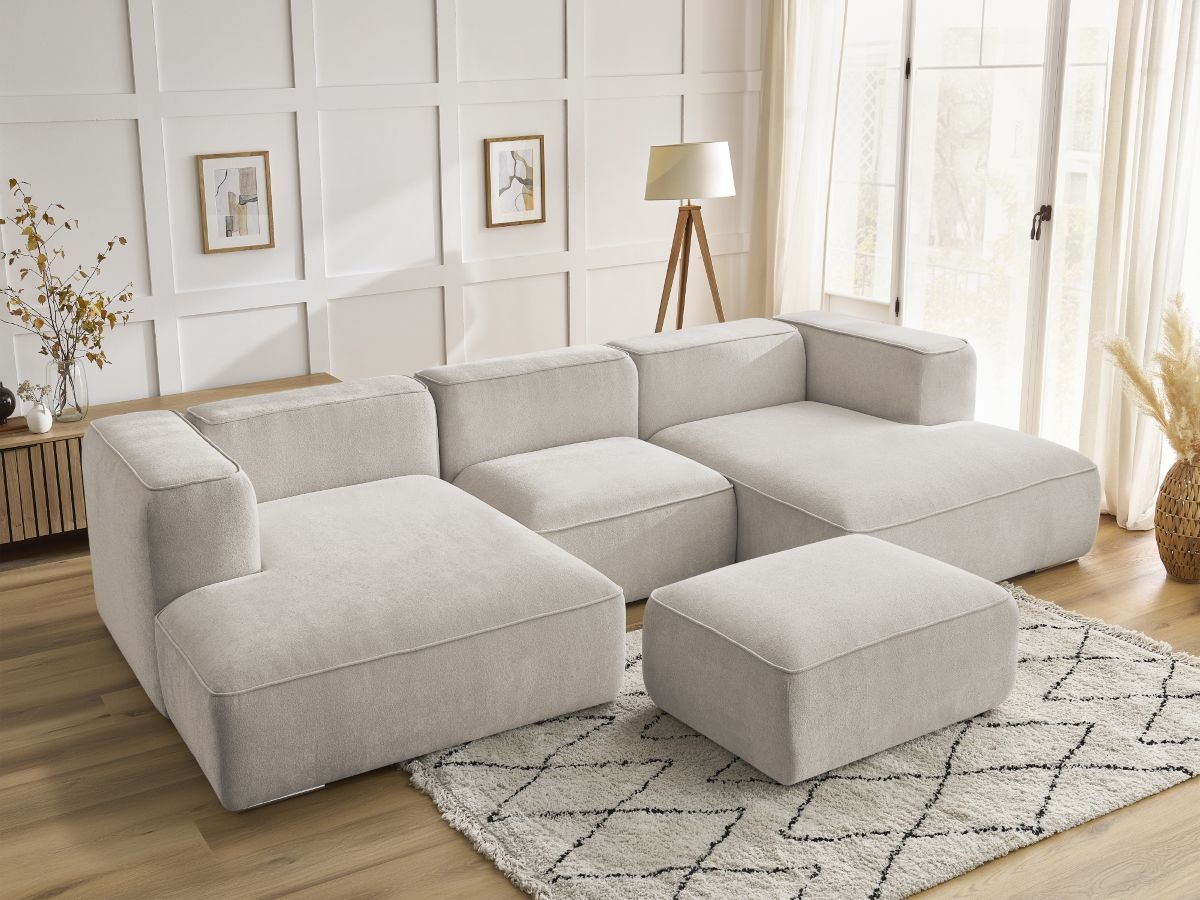 U-sofa ZEPHYR med puff