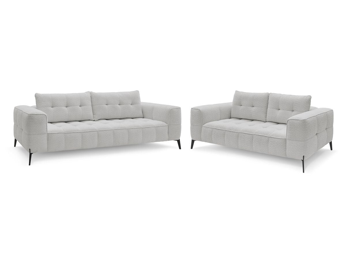Sofagruppe 3 + 2 seter ANIS i bouclé-stoff