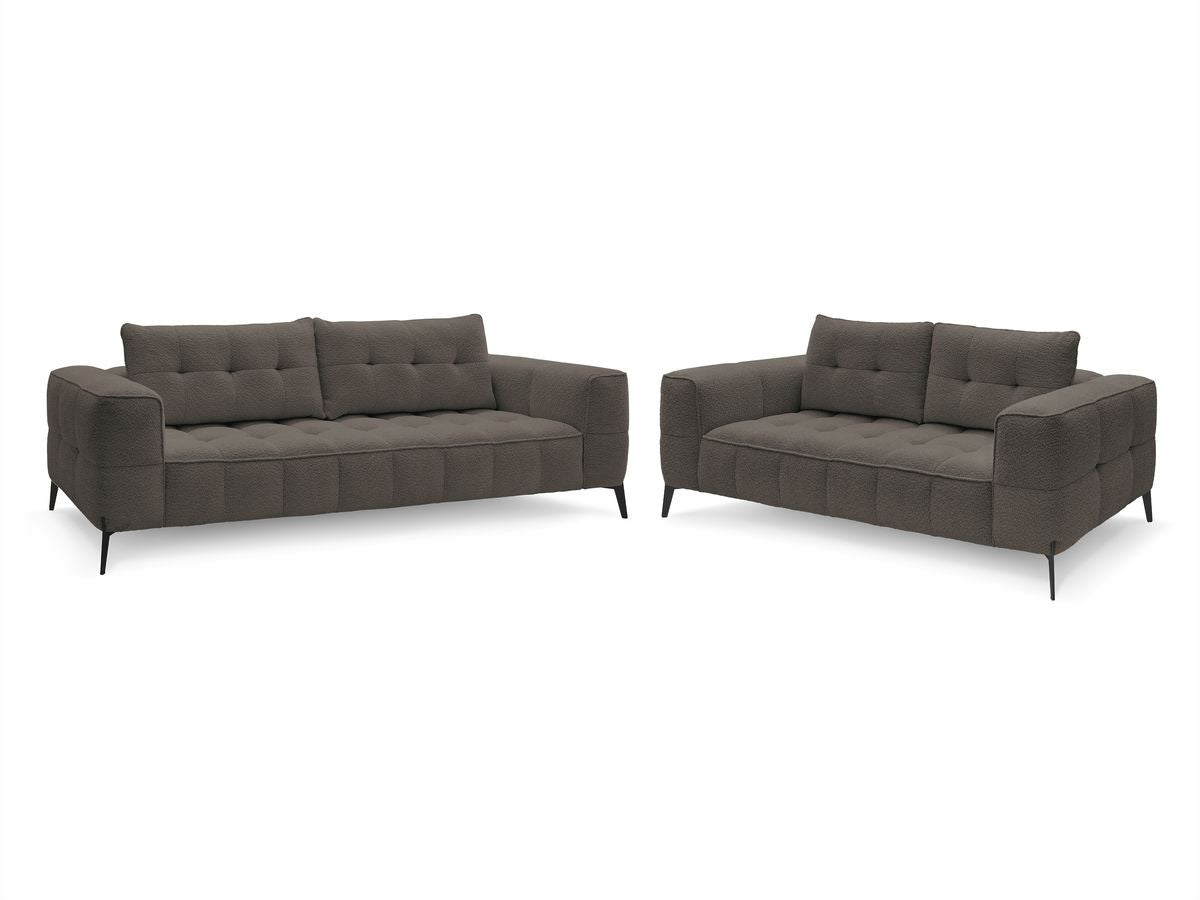 Sofagruppe 3 + 2 seter ANIS i bouclé-stoff