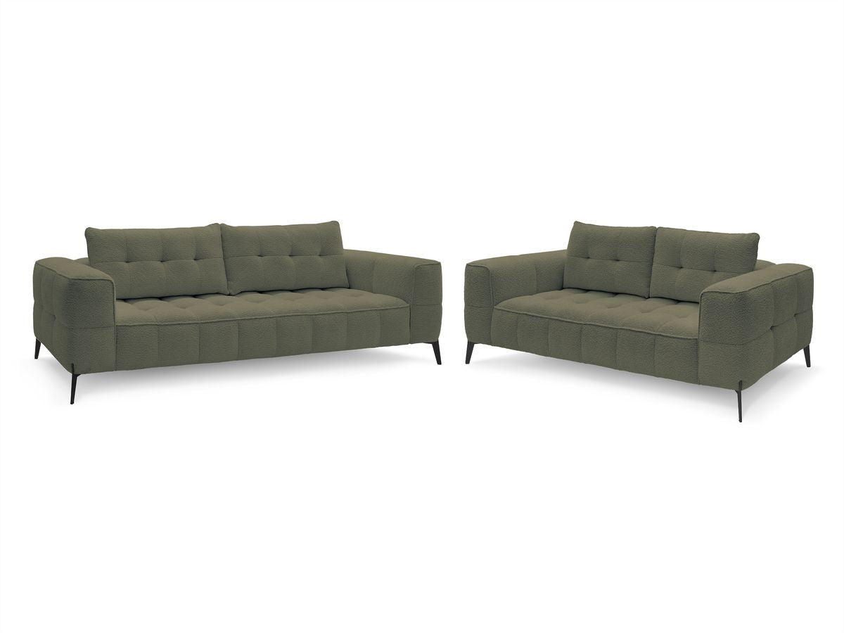 Sofagruppe 3 + 2 seter ANIS i bouclé-stoff