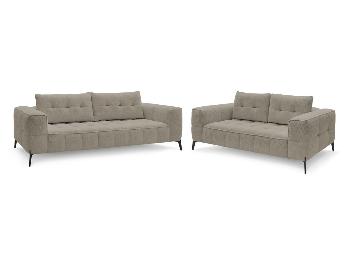 Sofagruppe 3 + 2 seter ANIS i bouclé-stoff