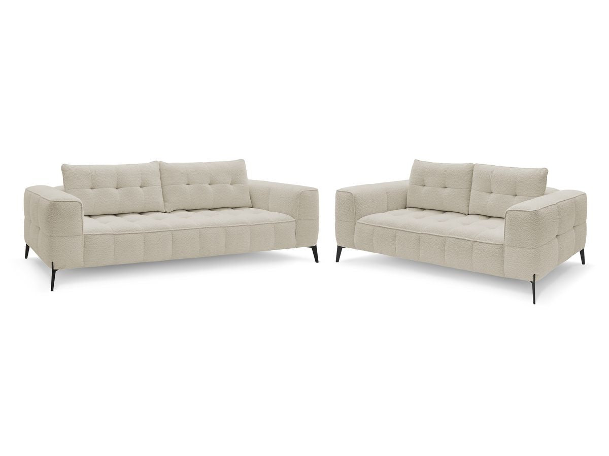 Sofagruppe 3 + 2 seter ANIS i bouclé-stoff