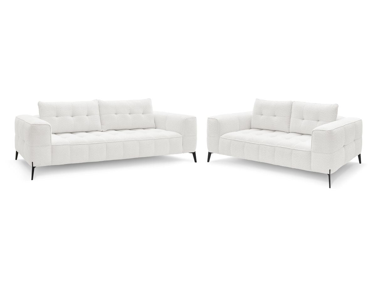 Sofagruppe 3 + 2 seter ANIS i bouclé-stoff