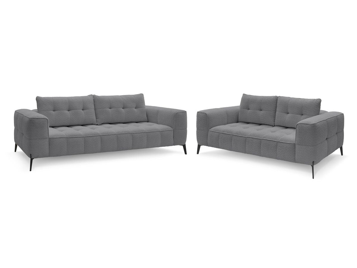 Sofagruppe 3 + 2 seter ANIS i bouclé-stoff
