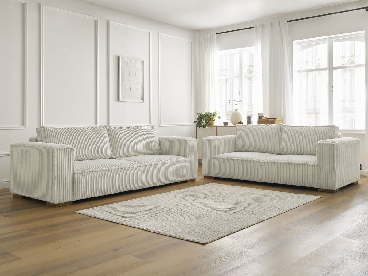 Sofagruppe 3 + 2 seter CHELSEA i myk grovkord