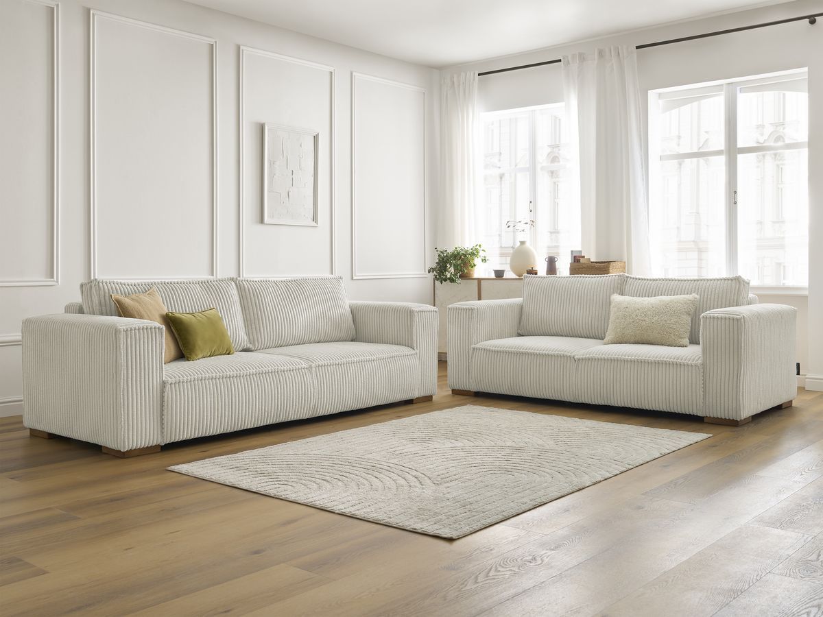 Sofagruppe 3 + 2 seter CHELSEA i myk grovkord