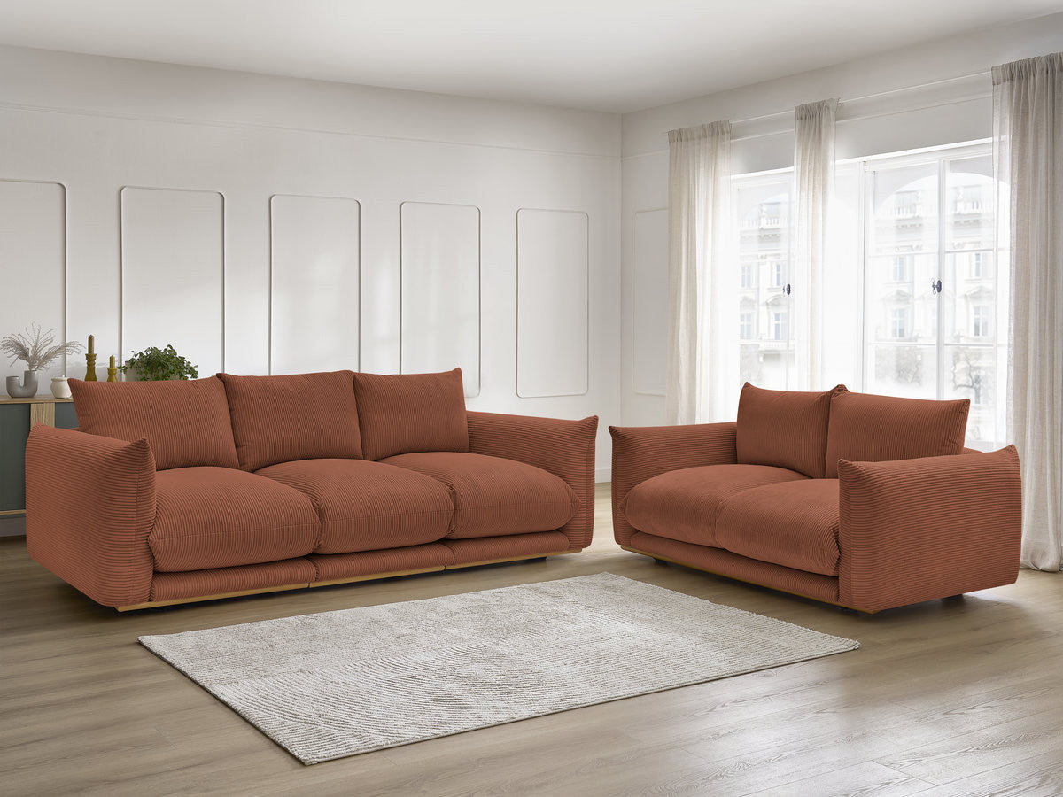 Sofagruppe 3 + 2 seter ERNEST i fløyel kord
