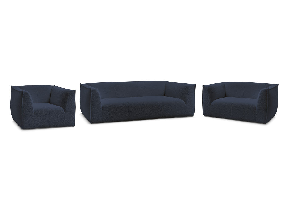 Sofagruppe 3 + 2 seter + lenestol GIORGIA i bouclé-stoff