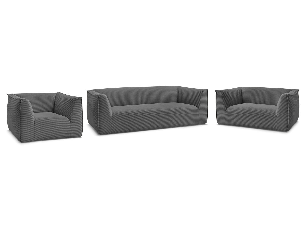 Sofagruppe 3 + 2 seter + lenestol GIORGIA i kordfløyel