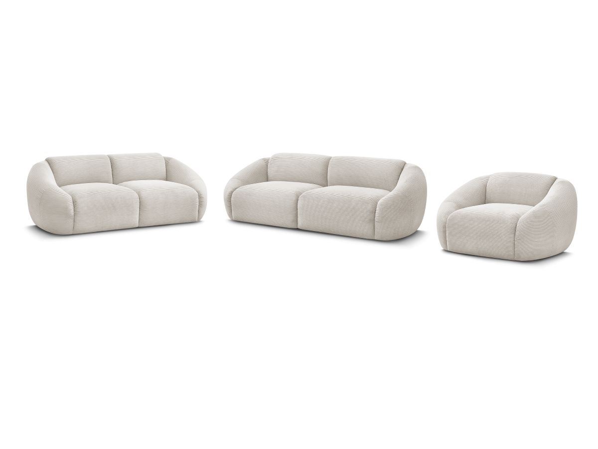 Sofagruppe 3 + 2 seter + lenestol TINA i kordfløyel