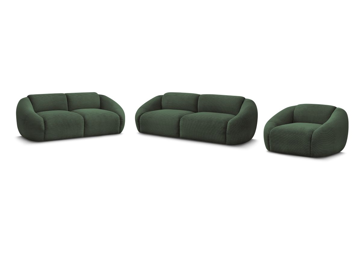 Sofagruppe 3 + 2 seter + lenestol TINA i kordfløyel