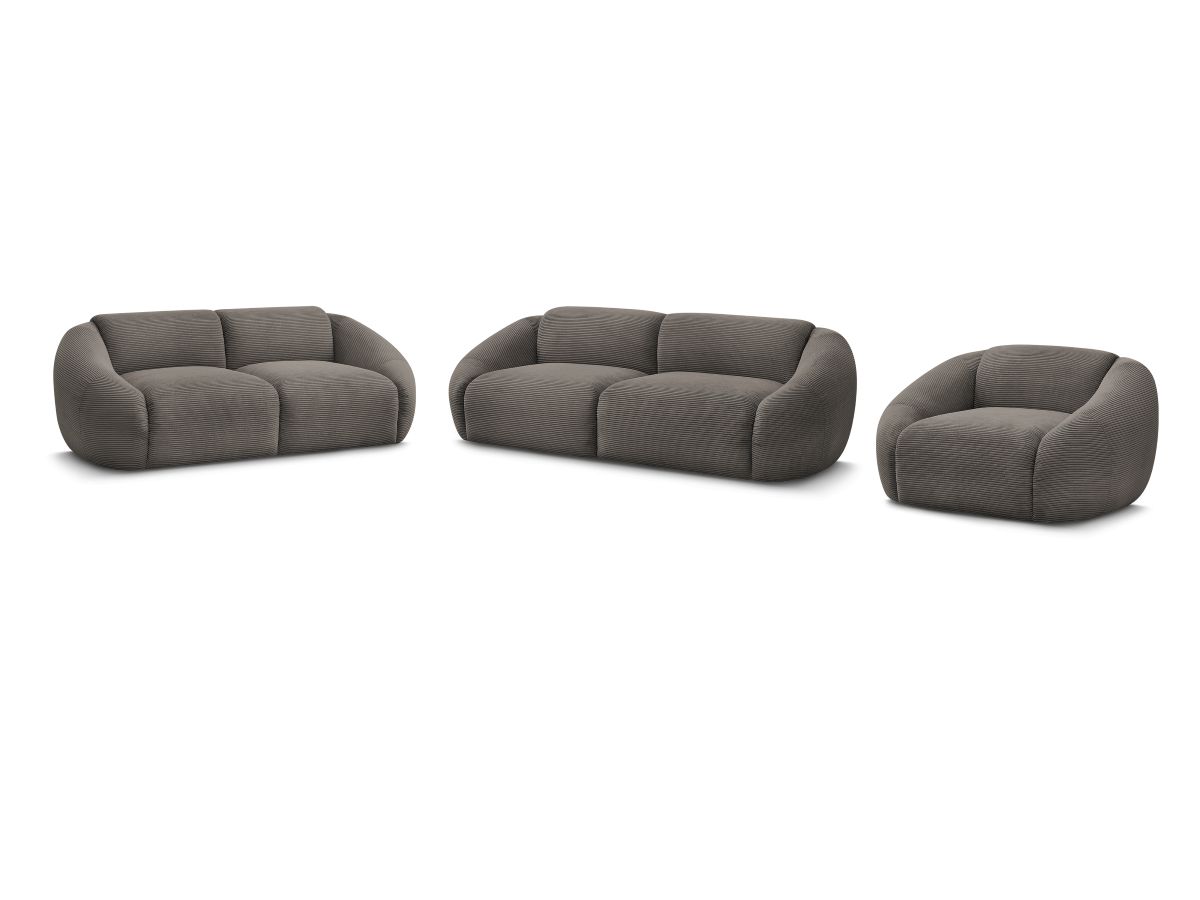 Sofagruppe 3 + 2 seter + lenestol TINA i kordfløyel