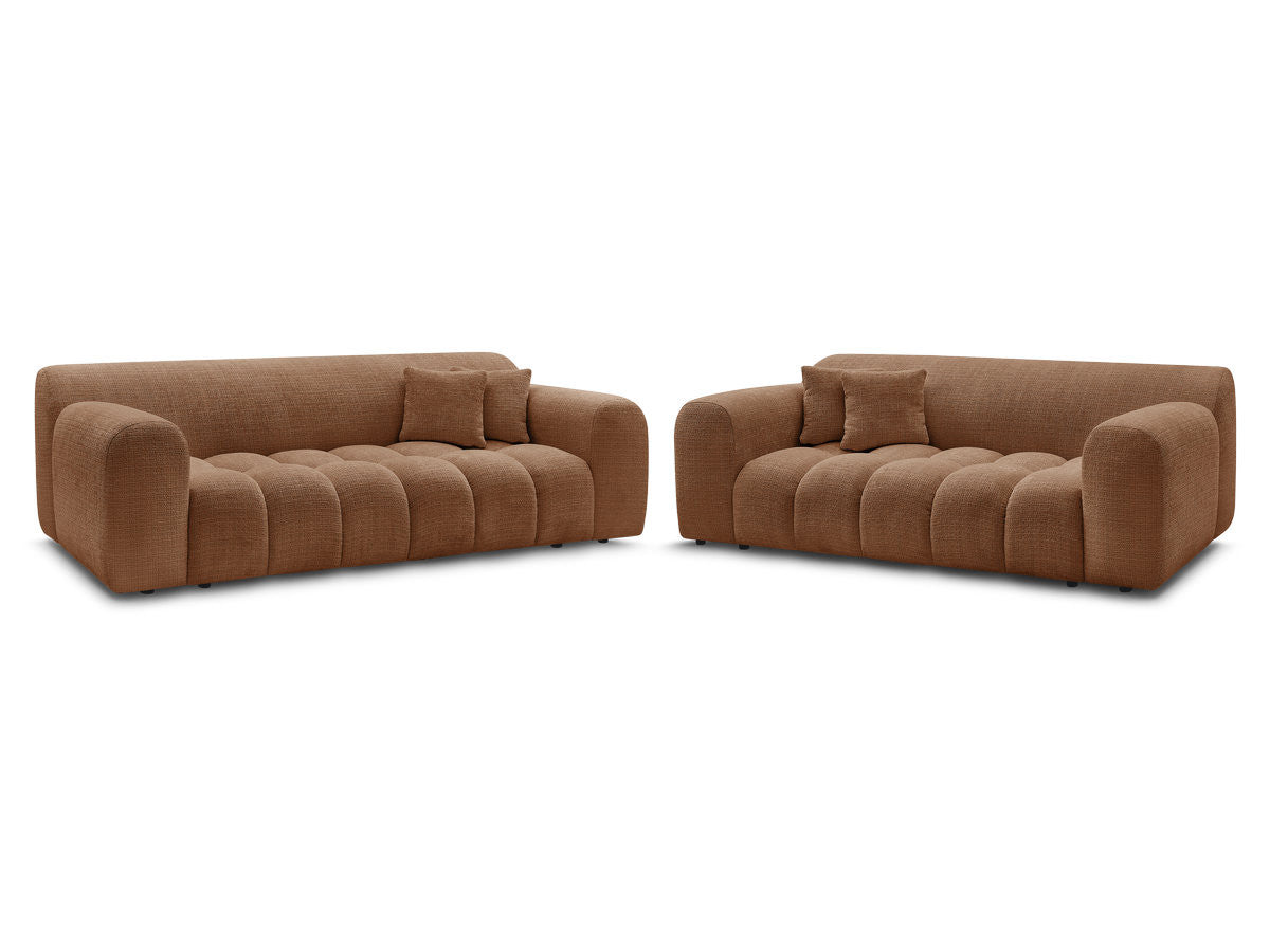 Sofagruppe 3 + 2 seter MELISSE i teksturert stoff