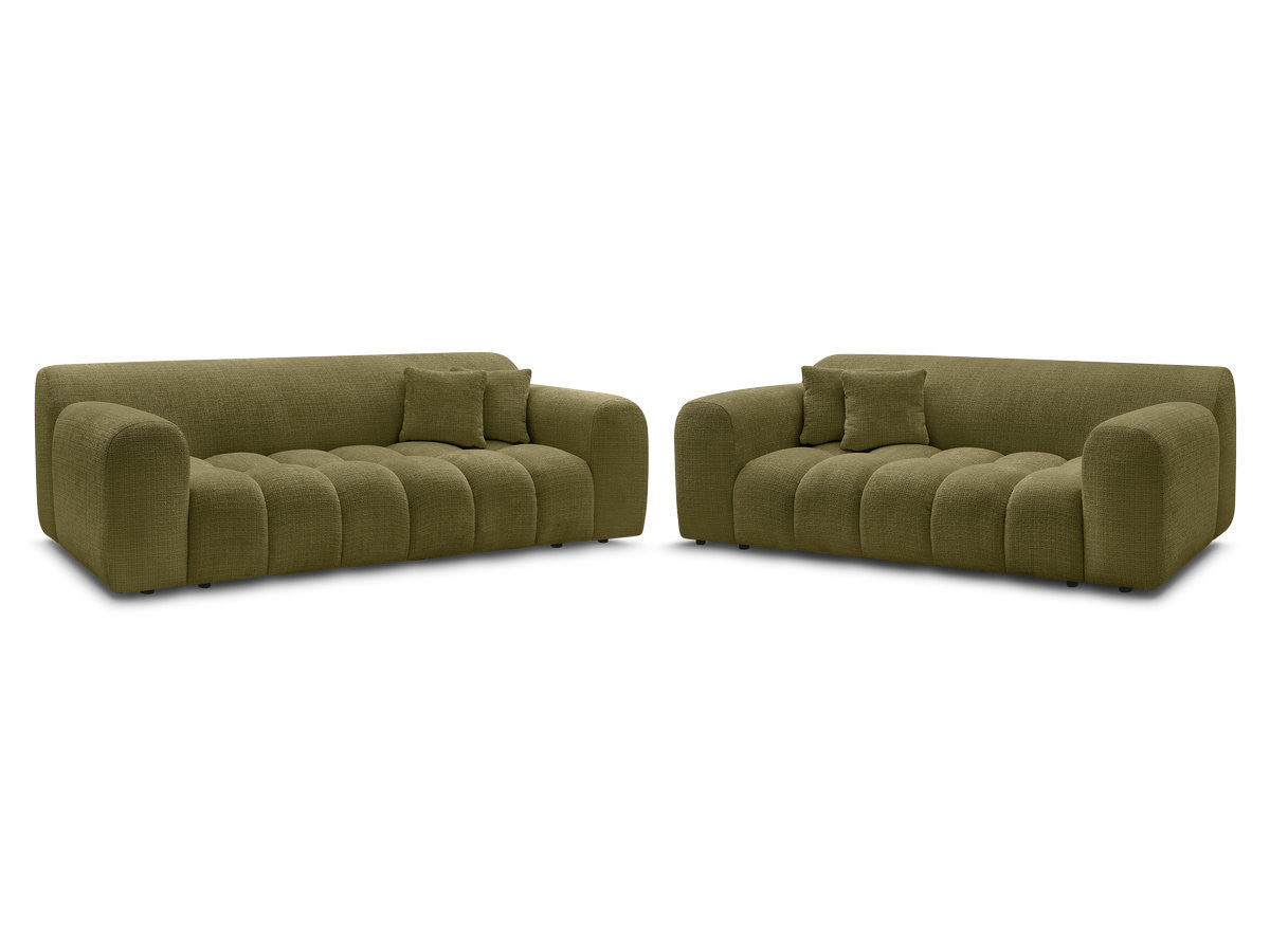 Sofagruppe 3 + 2 seter MELISSE i teksturert stoff