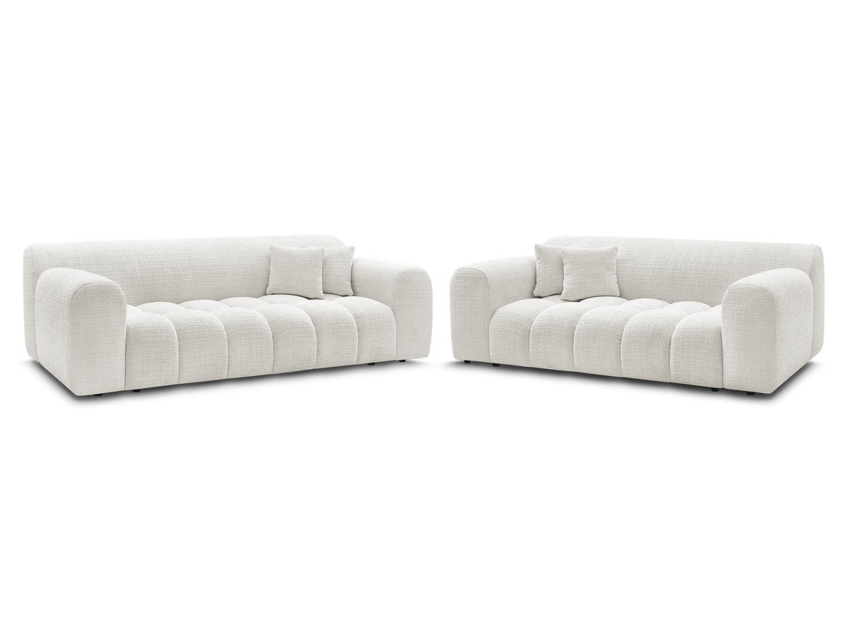 Sofagruppe 3 + 2 seter MELISSE i teksturert stoff