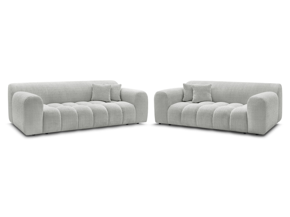 Sofagruppe 3 + 2 seter MELISSE i teksturert stoff