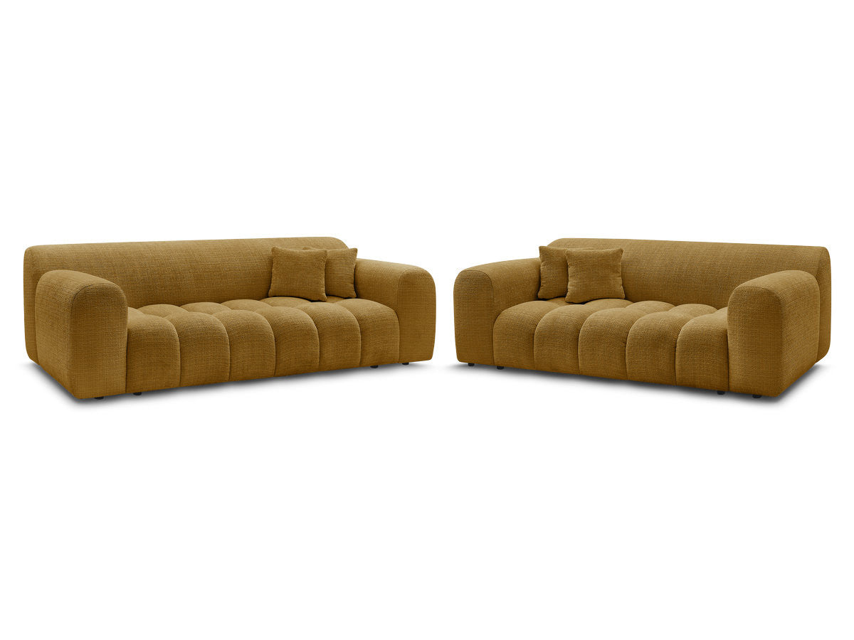 Sofagruppe 3 + 2 seter MELISSE i teksturert stoff