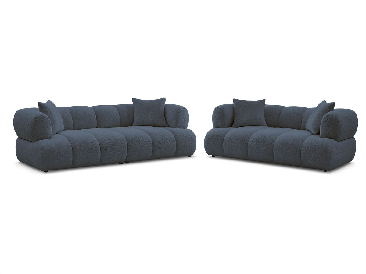 Sofagruppe 3 + 2 seter PAMIRA i bouclé-stoff