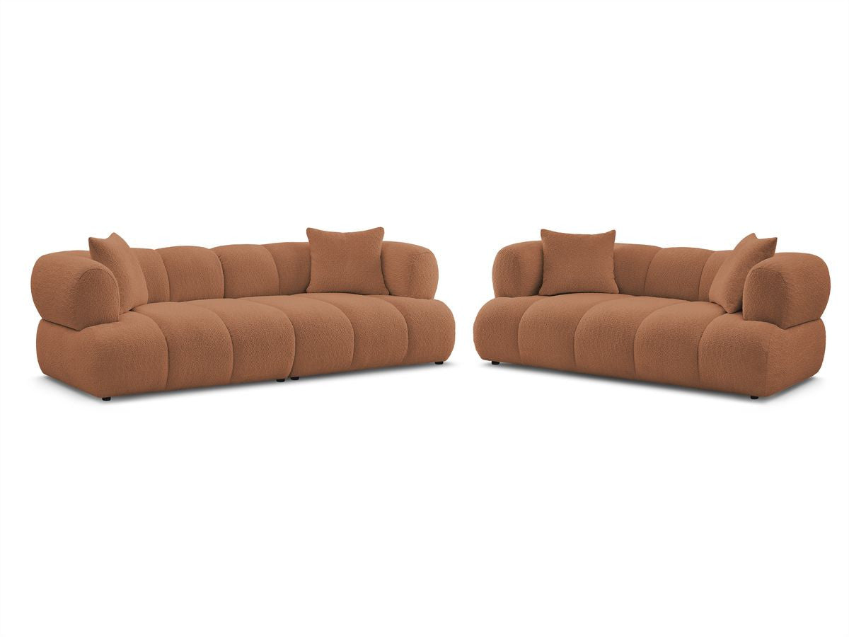 Sofagruppe 3 + 2 seter PAMIRA i bouclé-stoff