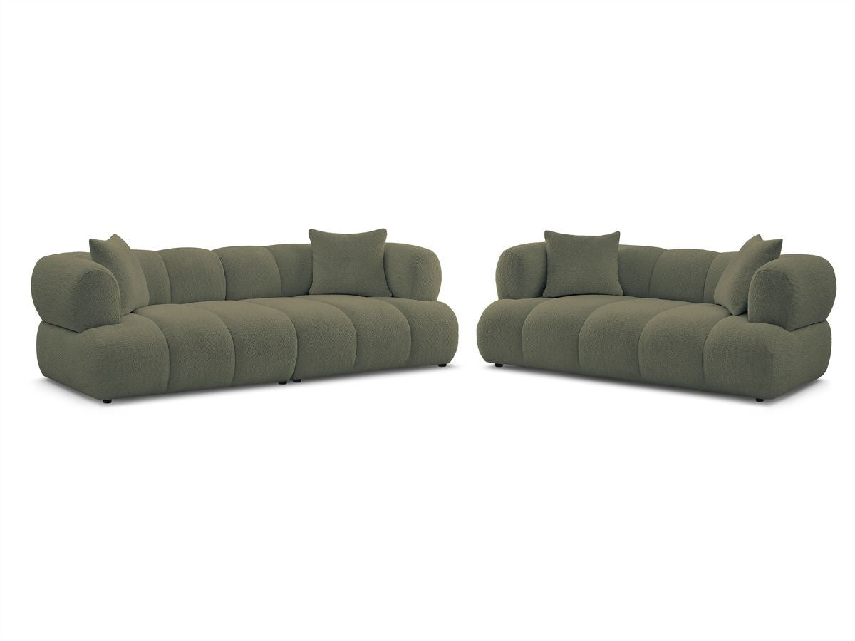 Sofagruppe 3 + 2 seter PAMIRA i bouclé-stoff