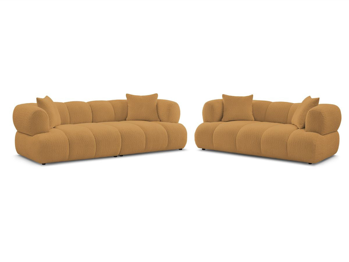 Sofagruppe 3 + 2 seter PAMIRA i bouclé-stoff