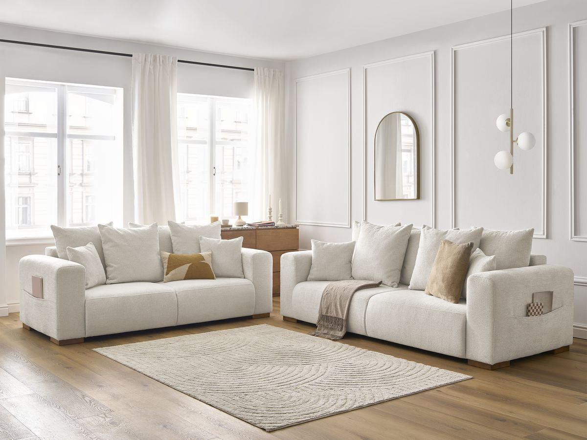 Sofagruppe 3 + 2 seter SIDONIE i melert stoff