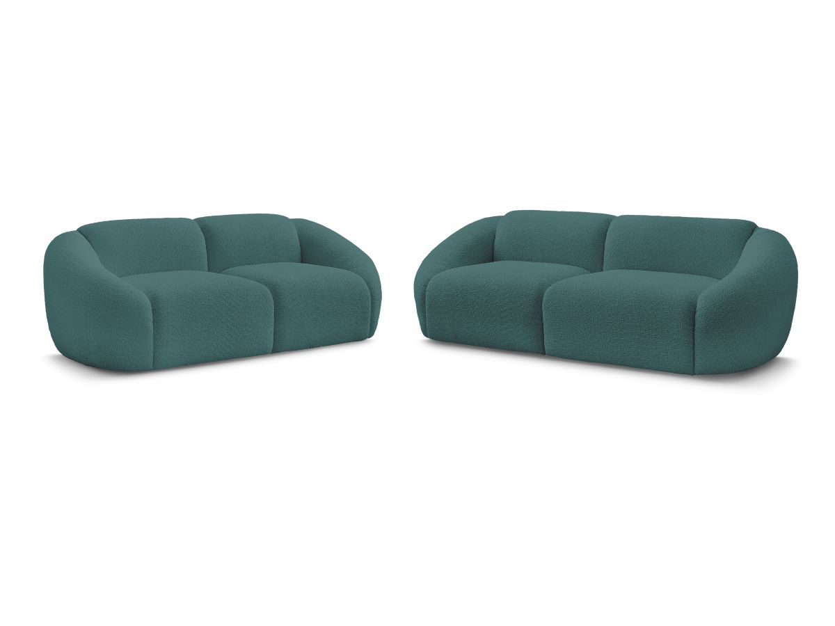 Sofagruppe 3 + 2 seter TINA i bouclé-stoff