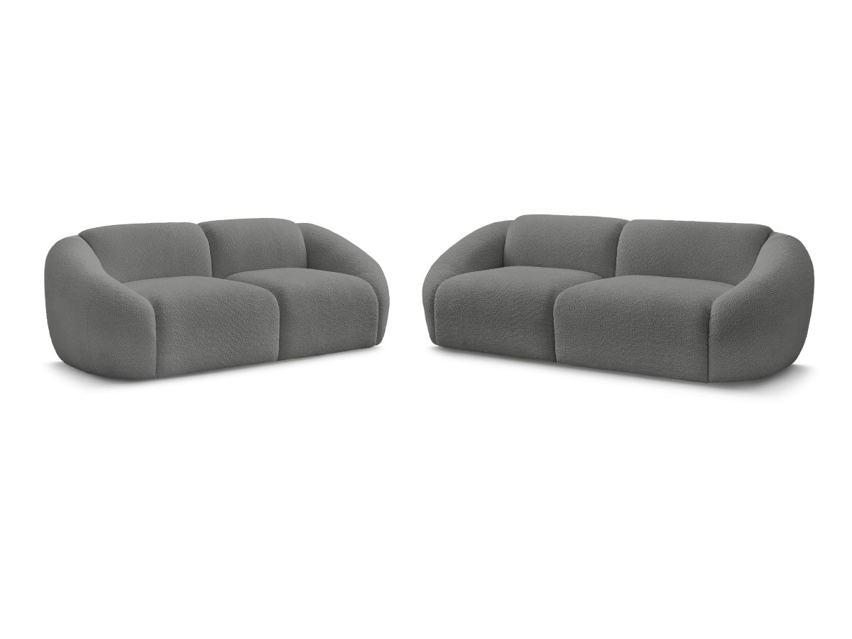 Sofagruppe 3 + 2 seter TINA i bouclé-stoff