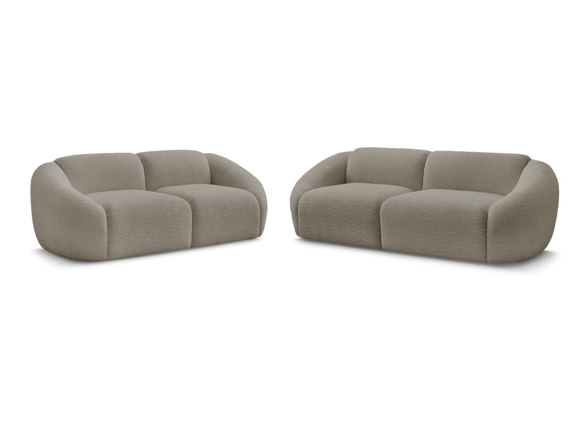 Sofagruppe 3 + 2 seter TINA i bouclé-stoff