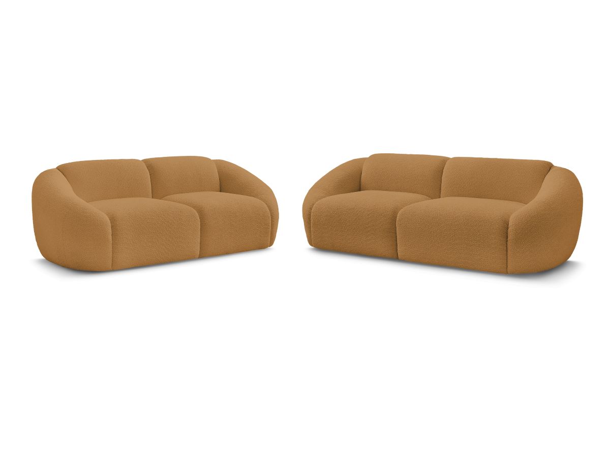 Sofagruppe 3 + 2 seter TINA i bouclé-stoff